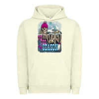 Pigment Pistachio Winter tis the season skeleton Urban Hoodie - FaDigitalArtStudio