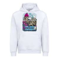 White Winter tis the season skeleton Urban Hoodie - FaDigitalArtStudio