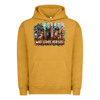 Pigment Peanut Butter just a girl who loves horses Urban Hoodie - CowhideDigitalArt