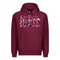 Burgundy one loves nurse Premium Hoodie - RacoonDesign