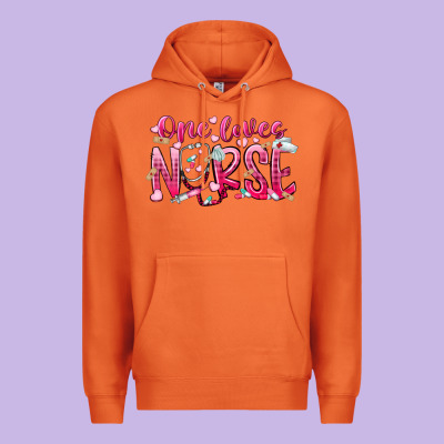 One Loves Nurse Premium Hoodie Designed By Racoondesign