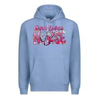 Colony Blue one loves nurse Premium Hoodie - RacoonDesign