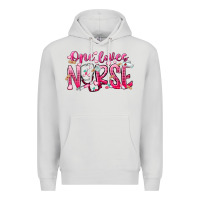 Dove Grey one loves nurse Premium Hoodie - RacoonDesign