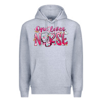 Heather Grey one loves nurse Premium Hoodie - RacoonDesign