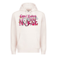 Pale Pink one loves nurse Premium Hoodie - RacoonDesign