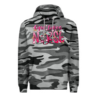 Slate Camo one loves nurse Premium Hoodie - RacoonDesign