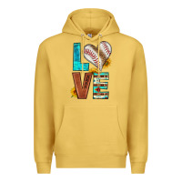 Antique Gold western love baseball Premium Hoodie - HRA Design Shop