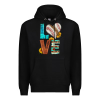 Black western love baseball Premium Hoodie - HRA Design Shop