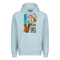 Blue Mist western love baseball Premium Hoodie - HRA Design Shop