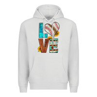Dove Grey western love baseball Premium Hoodie - HRA Design Shop
