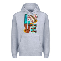 Heather Grey western love baseball Premium Hoodie - HRA Design Shop