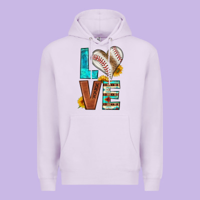 Western Love Baseball Premium Hoodie Designed By Hra Design Shop