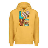 Mustard western love baseball Premium Hoodie - HRA Design Shop