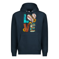 Navy western love baseball Premium Hoodie - HRA Design Shop