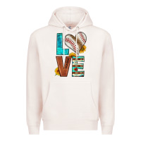 Pale Pink western love baseball Premium Hoodie - HRA Design Shop
