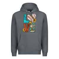 Rock western love baseball Premium Hoodie - HRA Design Shop