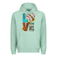 Seafoam western love baseball Premium Hoodie - HRA Design Shop