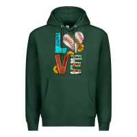 Sports Green western love baseball Premium Hoodie - HRA Design Shop