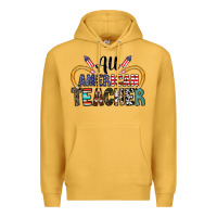 Mustard all american teacher Premium Hoodie - CowhideDigitalArt