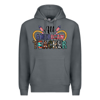 Rock all american teacher Premium Hoodie - CowhideDigitalArt
