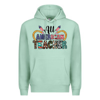 Seafoam all american teacher Premium Hoodie - CowhideDigitalArt