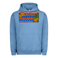 Pigment Pebble Blue usa sunflower and cactus license plate Urban Hoodie - HRA Design Shop