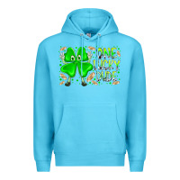 Ocean Blue one lucky dude Premium Hoodie - RacoonDesign