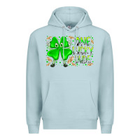Blue Mist one lucky dude Premium Hoodie - RacoonDesign