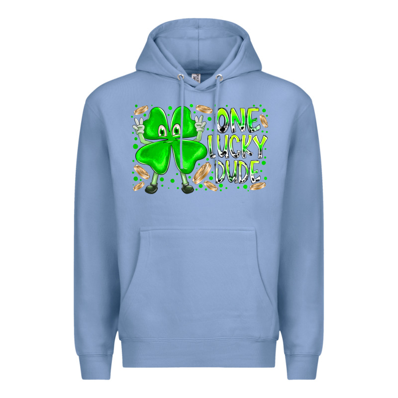 One Lucky Dude Premium Hoodie by RacoonDesign | Teevron