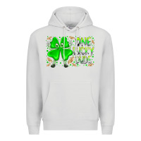 Dove Grey one lucky dude Premium Hoodie - RacoonDesign