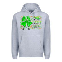 Heather Grey one lucky dude Premium Hoodie - RacoonDesign