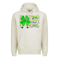 Oatmeal Heather one lucky dude Premium Hoodie - RacoonDesign
