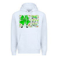 White one lucky dude Premium Hoodie - RacoonDesign