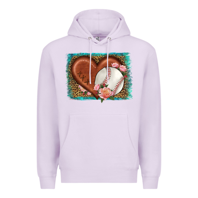 Western Leopard Baseball Heart Premium Hoodie by HRA Design Shop | Teevron