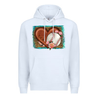 White western leopard baseball heart Premium Hoodie - HRA Design Shop
