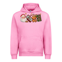 Fuchsia Pink coffee cup santa cassette cookie Urban Hoodie - FaDigitalArtStudio