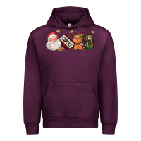 Mauve Wine coffee cup santa cassette cookie Urban Hoodie - FaDigitalArtStudio