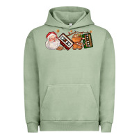 Pigment Oil Green coffee cup santa cassette cookie Urban Hoodie - FaDigitalArtStudio