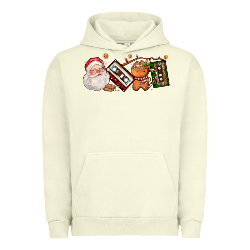 Coffee Cup Santa Cassette Cookie Urban Hoodie by FaDigitalArtStudio | Teevron