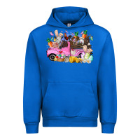 Cobalt easter day farm animals truck Urban Hoodie - RacoonDesign