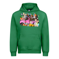 Emerald easter day farm animals truck Urban Hoodie - RacoonDesign