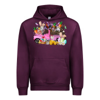 Mauve Wine easter day farm animals truck Urban Hoodie - RacoonDesign