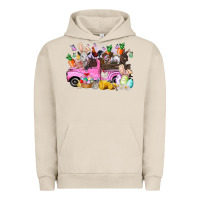 Pigment French Oak easter day farm animals truck Urban Hoodie - RacoonDesign