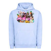 Pigment Grape Ice easter day farm animals truck Urban Hoodie - RacoonDesign