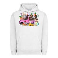 Pigment Lunar Rock easter day farm animals truck Urban Hoodie - RacoonDesign