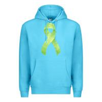 Ocean Blue non hodgkin lymphoma cancer ribbon fa element Premium Hoodie - FaDigitalArtStudio