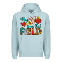 Blue Mist my heart is on that field baseball Premium Hoodie - HRA Design Shop