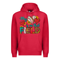 Cardinal my heart is on that field baseball Premium Hoodie - HRA Design Shop