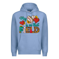 Colony Blue my heart is on that field baseball Premium Hoodie - HRA Design Shop