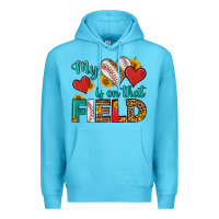 Ocean Blue my heart is on that field baseball Premium Hoodie - HRA Design Shop
